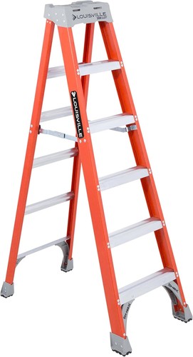 Fiberglass step ladder - fiberglass,